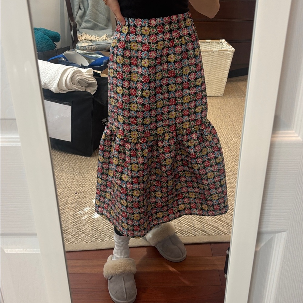 Tuckernuck Multicolor Floral Midi Skirt
